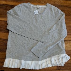 J Crew sweatshirt with ruffle